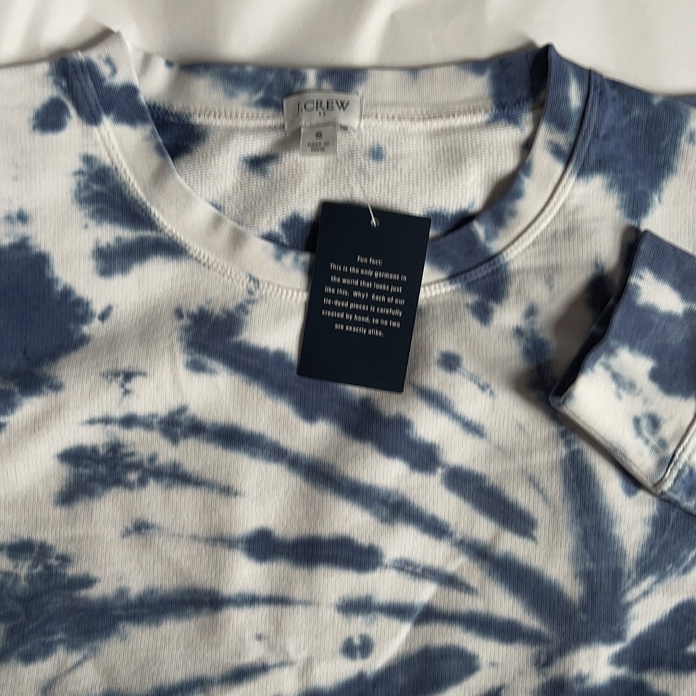 J. Crew Sweatshirt Hand Tie Dye NWT
